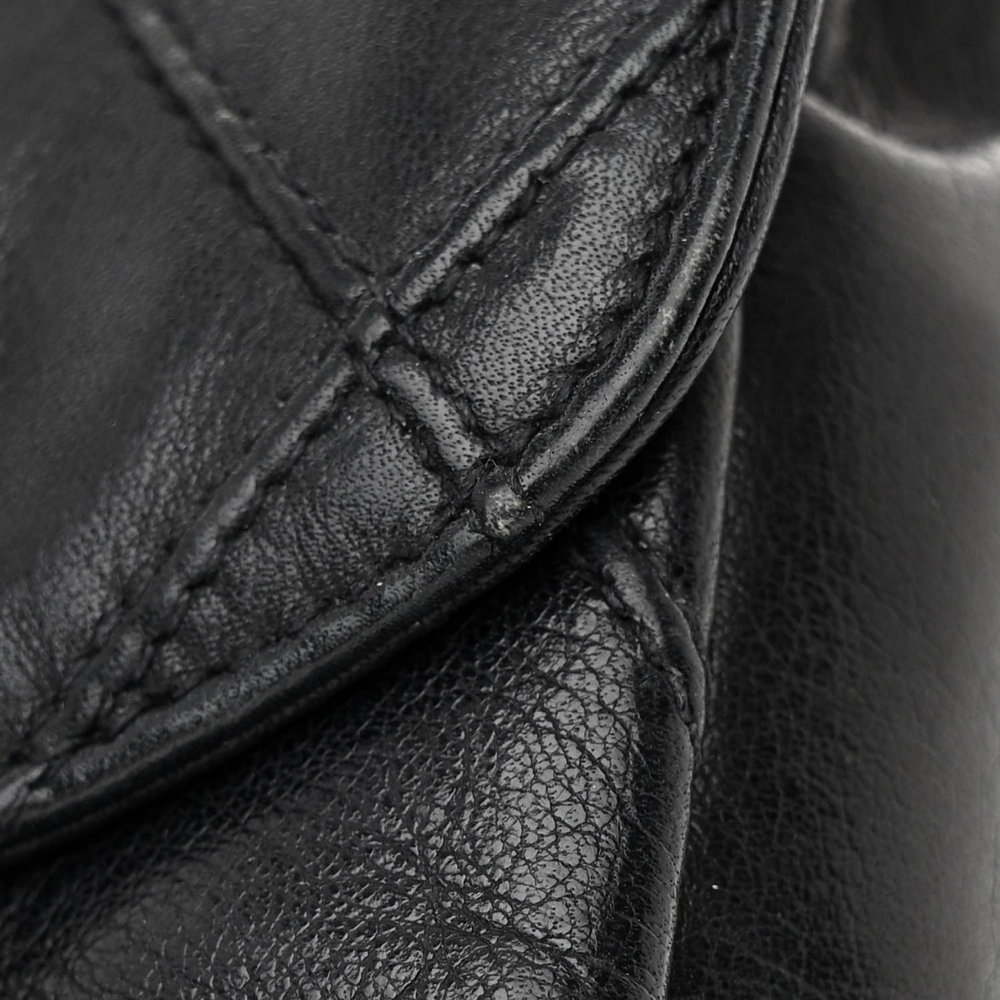 Calfskin Quilted Flap Waist Belt Bag Black