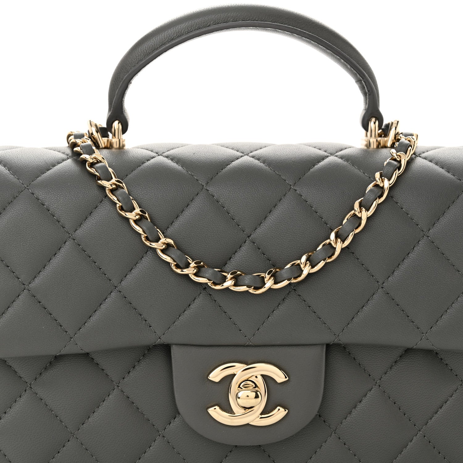 CHANEL グレー レース 刺繍 ノースリーブ 38 CHANEL グレー レース 刺繍 ノースリーブ 38 CHANEL グレー レース