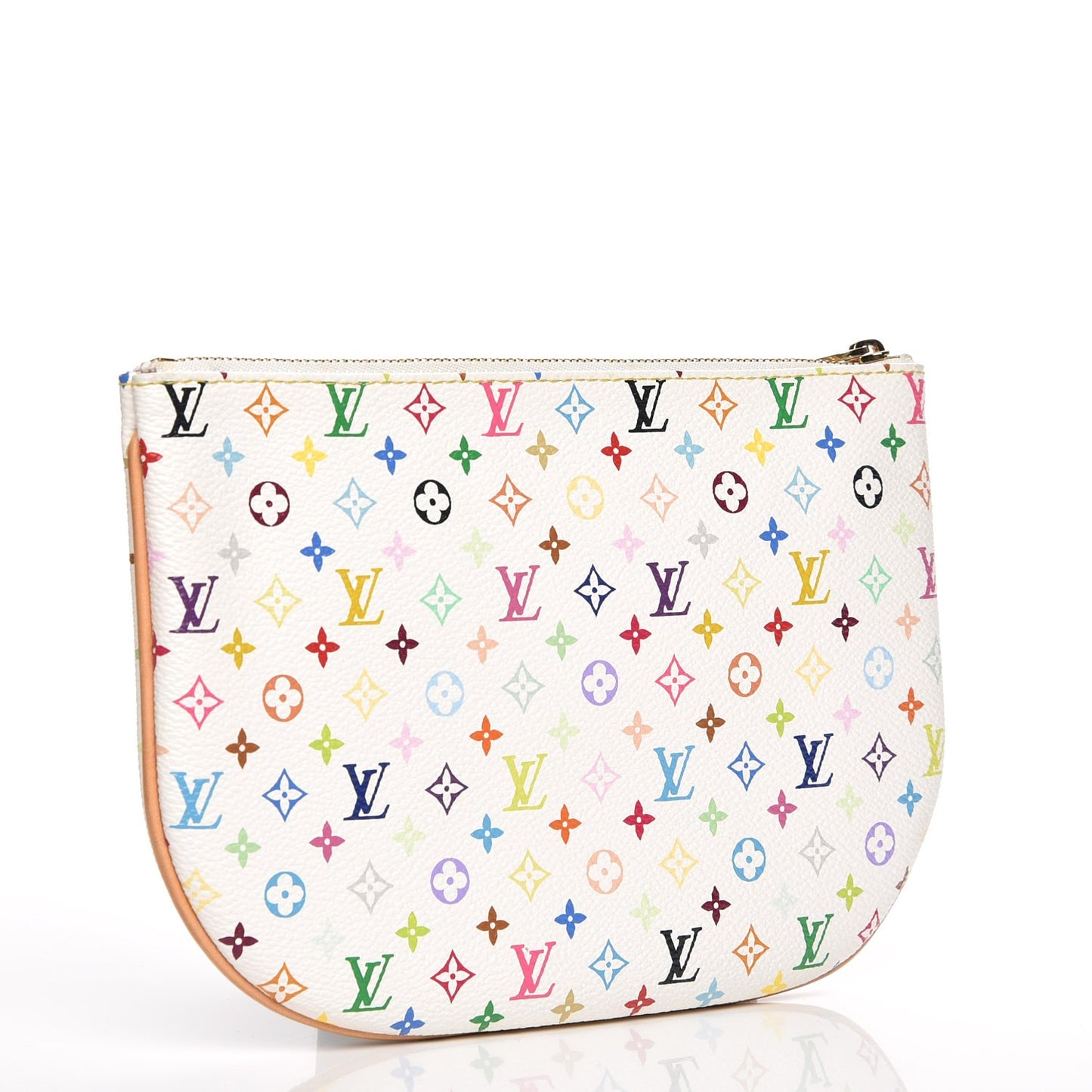 Monogram Multicolor Pochette Plate GM White