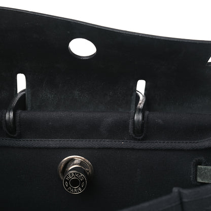 Hermes Toile Vache Calfskin Herbag 30 PM Backpack Black 7 of 13