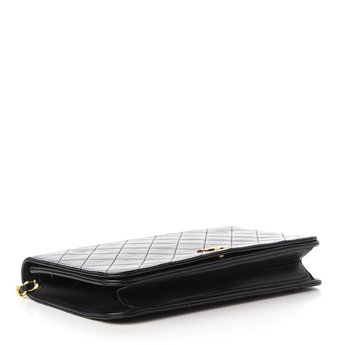 Lambskin Quilted Small Single Flap Bag Black