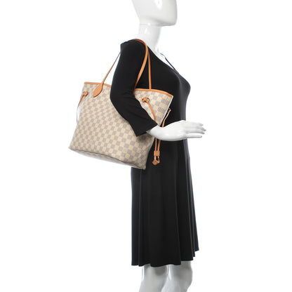 Louis Vuitton Damier Azur Neo Neverfull MM Rose Ballerine 2 of 11