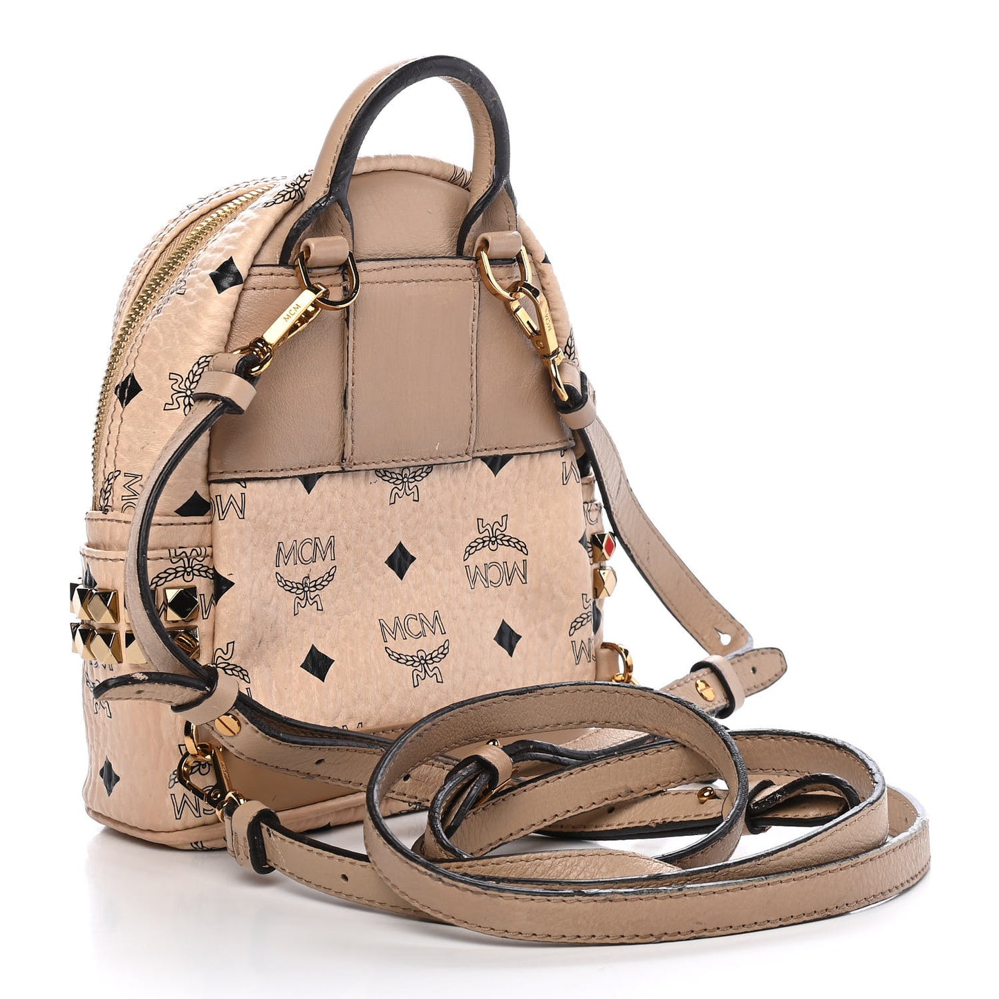 Visetos Side Stud X-Mini Stark Backpack Beige
