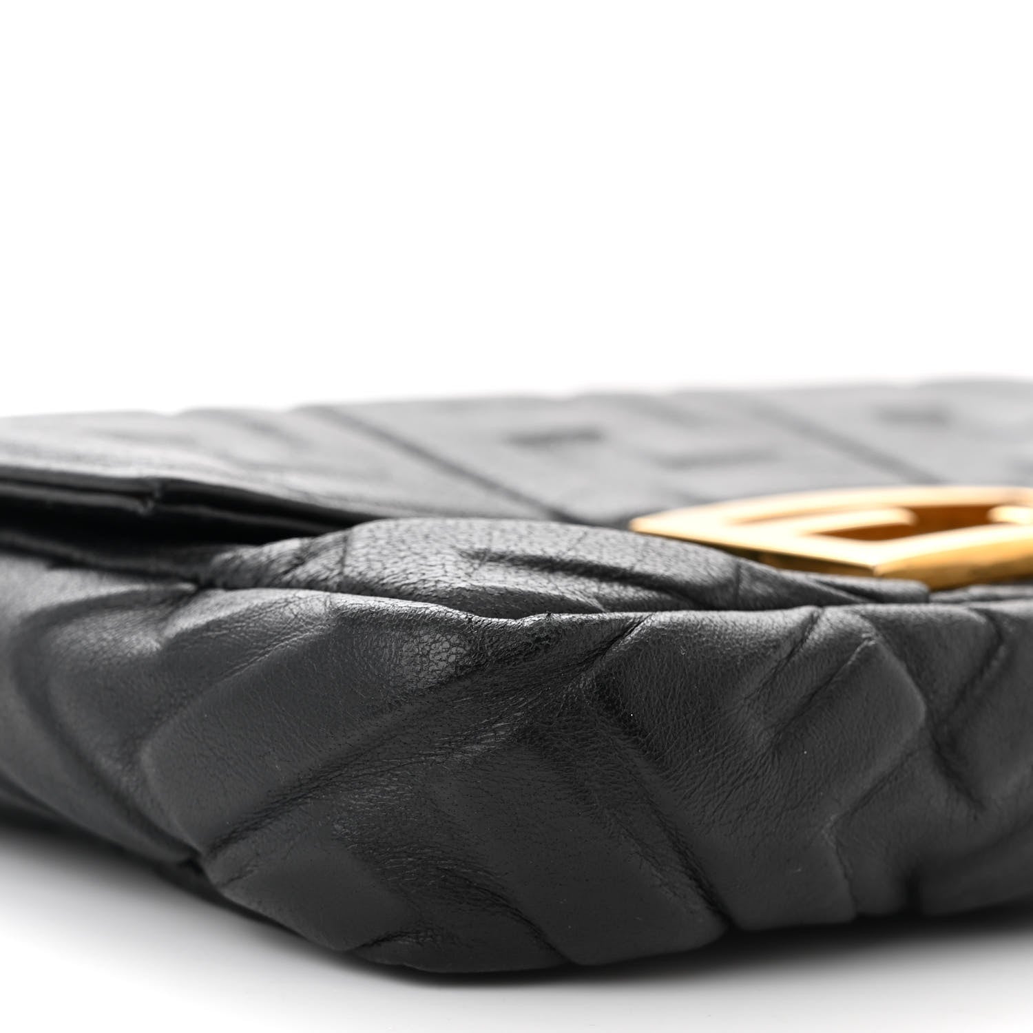 Fendi Nappa FF 1974 Embossed Mini Baguette Black 9 of 11