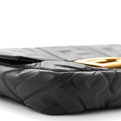 Fendi Nappa FF 1974 Embossed Mini Baguette Black 9 of 11