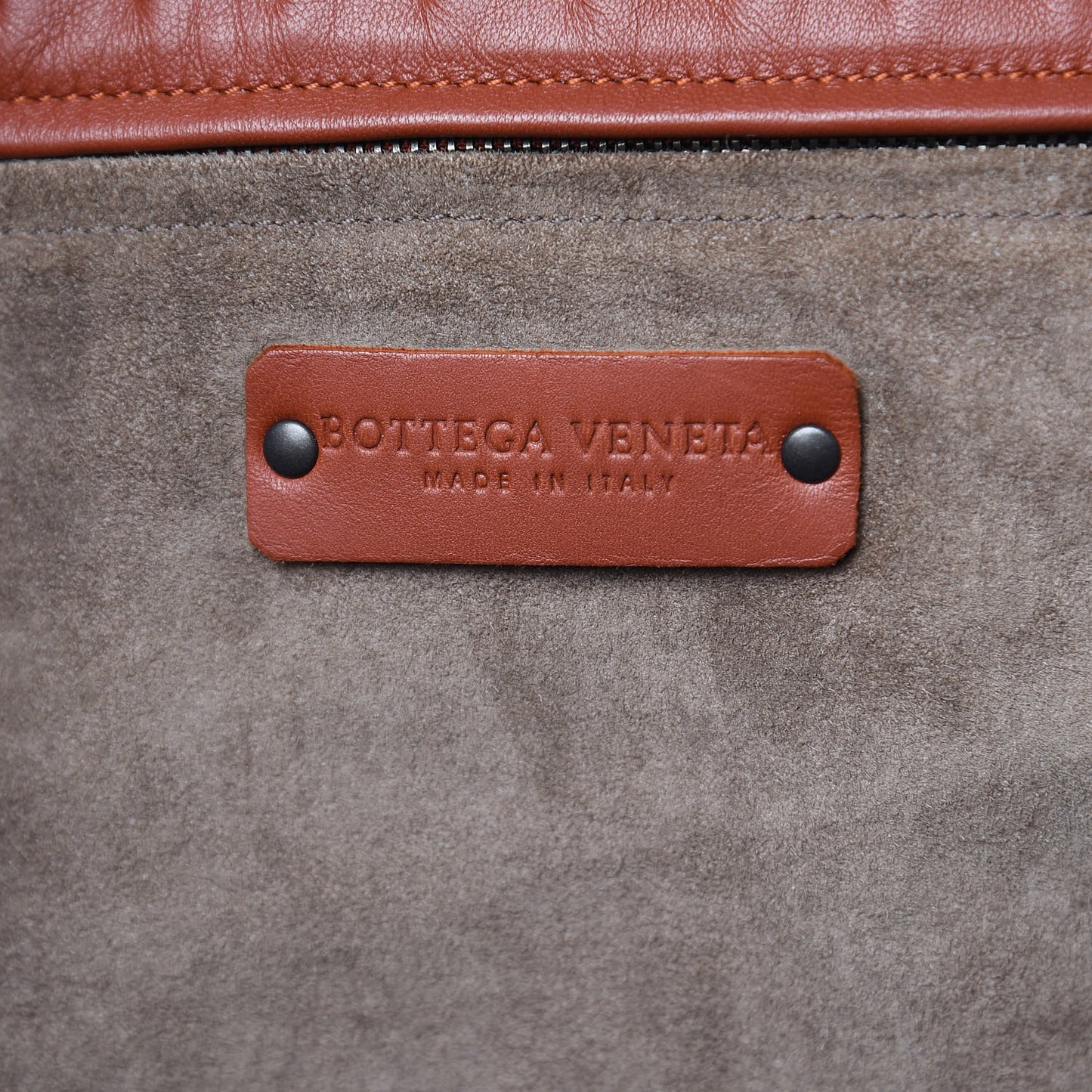 Nappa Intrecciato Medium Garda Bag Rust