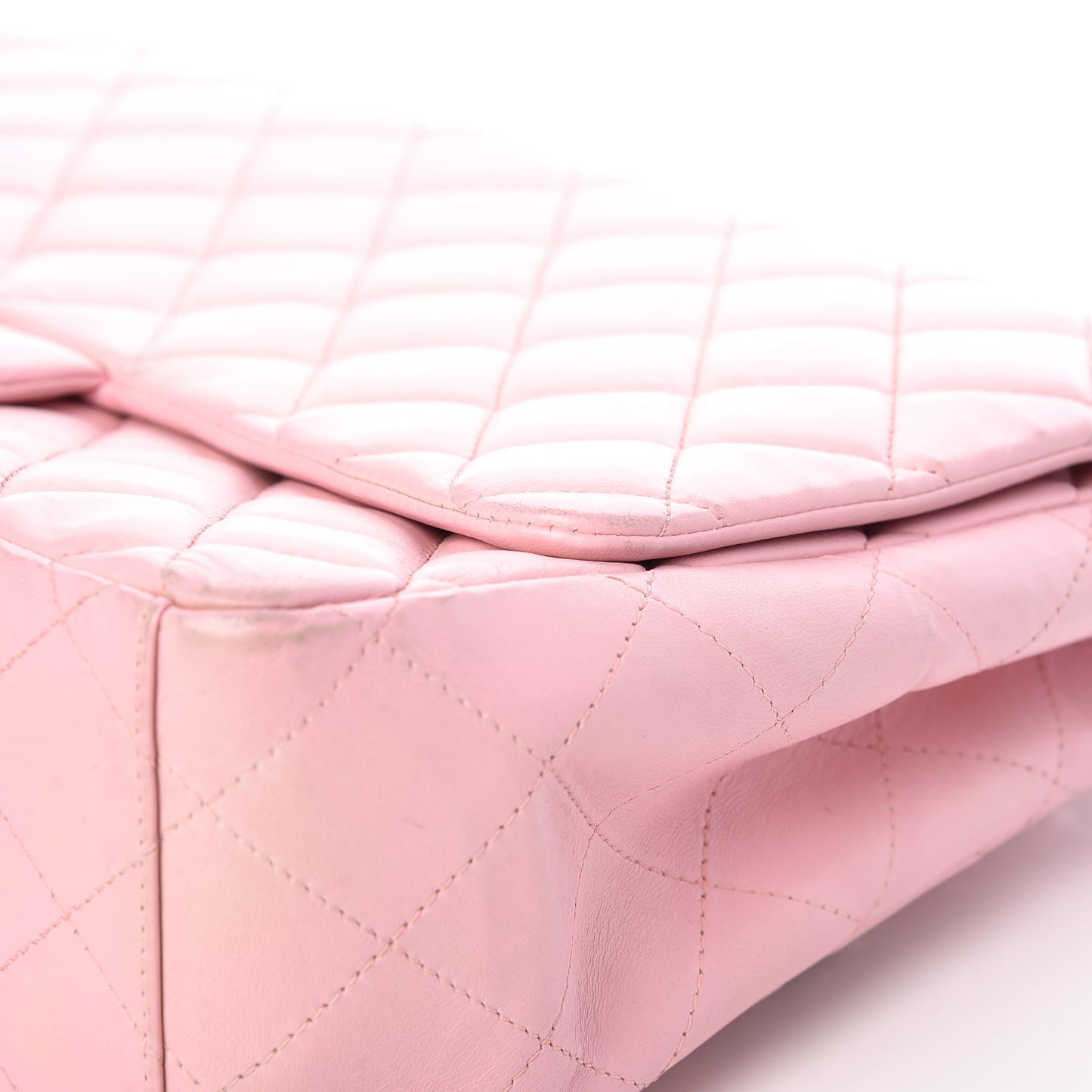 Lambskin Quilted Maxi Single Flap Pink