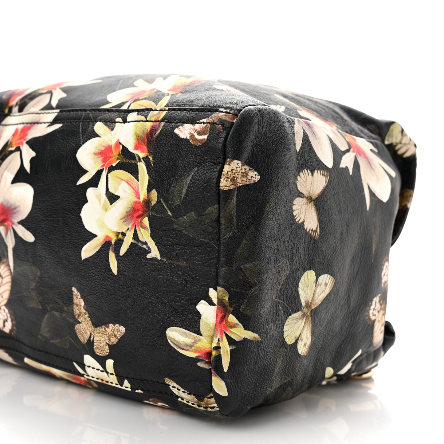 Lambskin Magnolia Print Medium Pandora Black