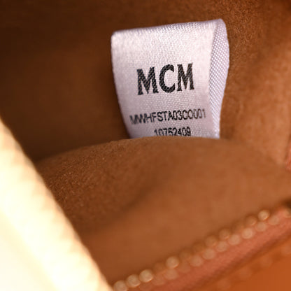 MCM Visetos Aren Hobo Duo Crossbody Bag Cognac 6 of 10
