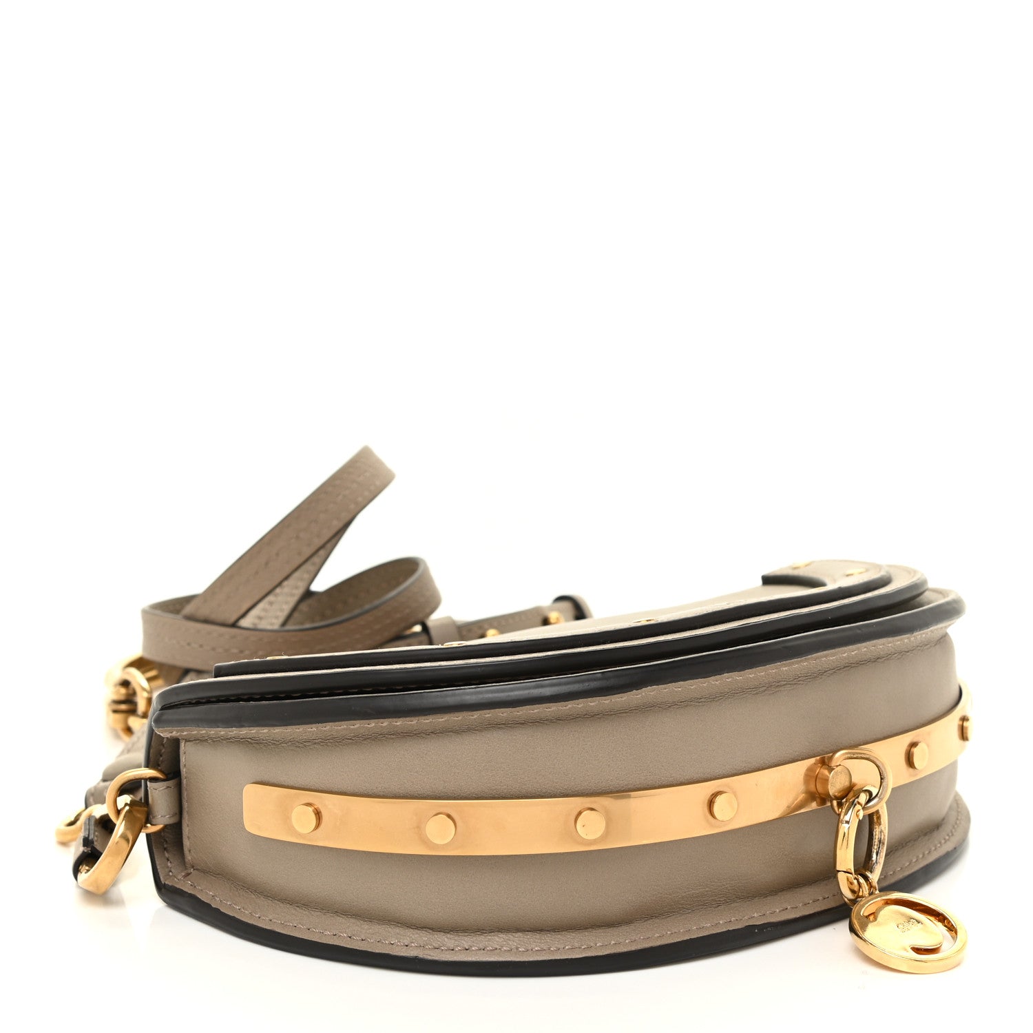 Chloe Calfskin Small Nile Bracelet Minaudiere Bag Motty Grey 4 of 15