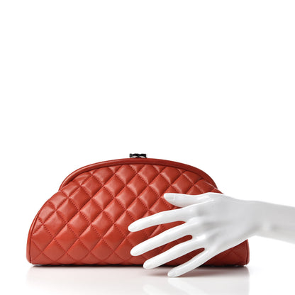 Chanel Lambskin Quilted Timeless Clutch Red 2 of 7