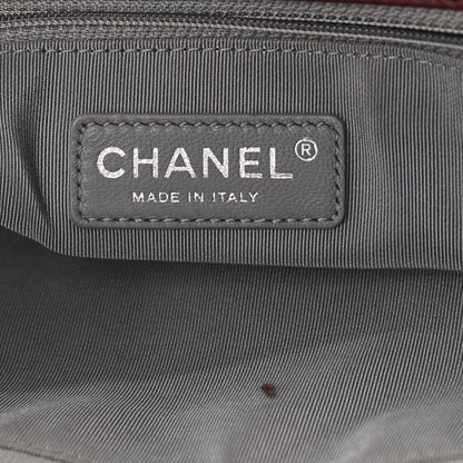 Chanel Calfskin Large Coco Pleats Tote Burgundy 5 of 12