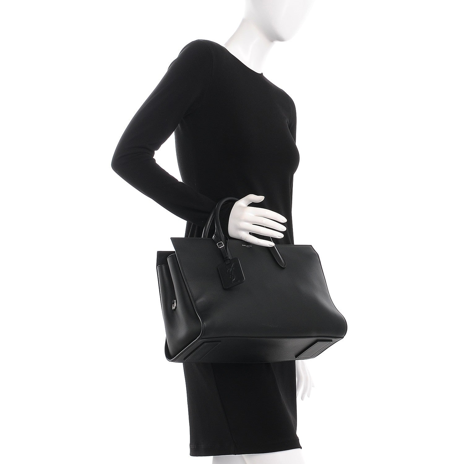 Saint Laurent Calfskin Large Jane Tote Bag Black 2 of 8