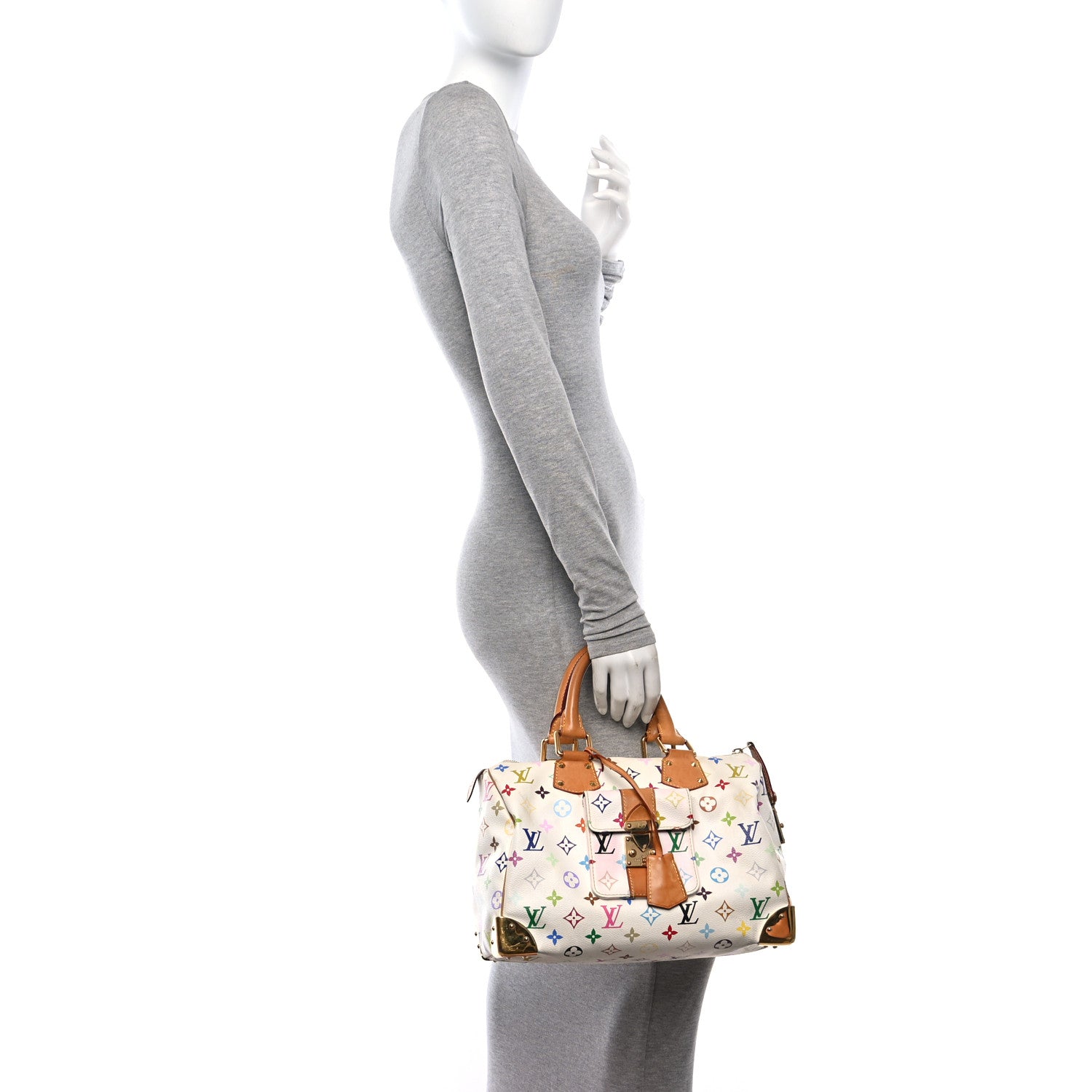 Louis Vuitton Monogram Multicolor Speedy 30 White 2 of 18