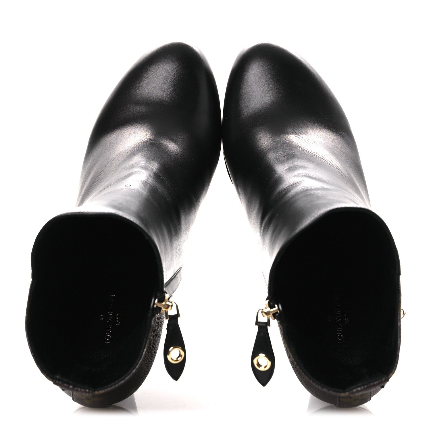 Louis Vuitton Calfskin Monogram Afterglow Platform Ankle Boots 39.5 Black 2 of 13
