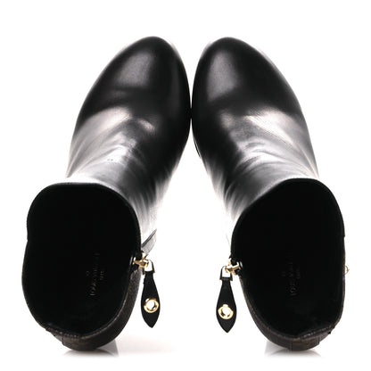 Louis Vuitton Calfskin Monogram Afterglow Platform Ankle Boots 39.5 Black 2 of 13
