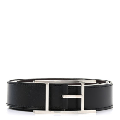 Hermes Box Togo 32mm Hapi Belt 95 Black Prune 1 of 5