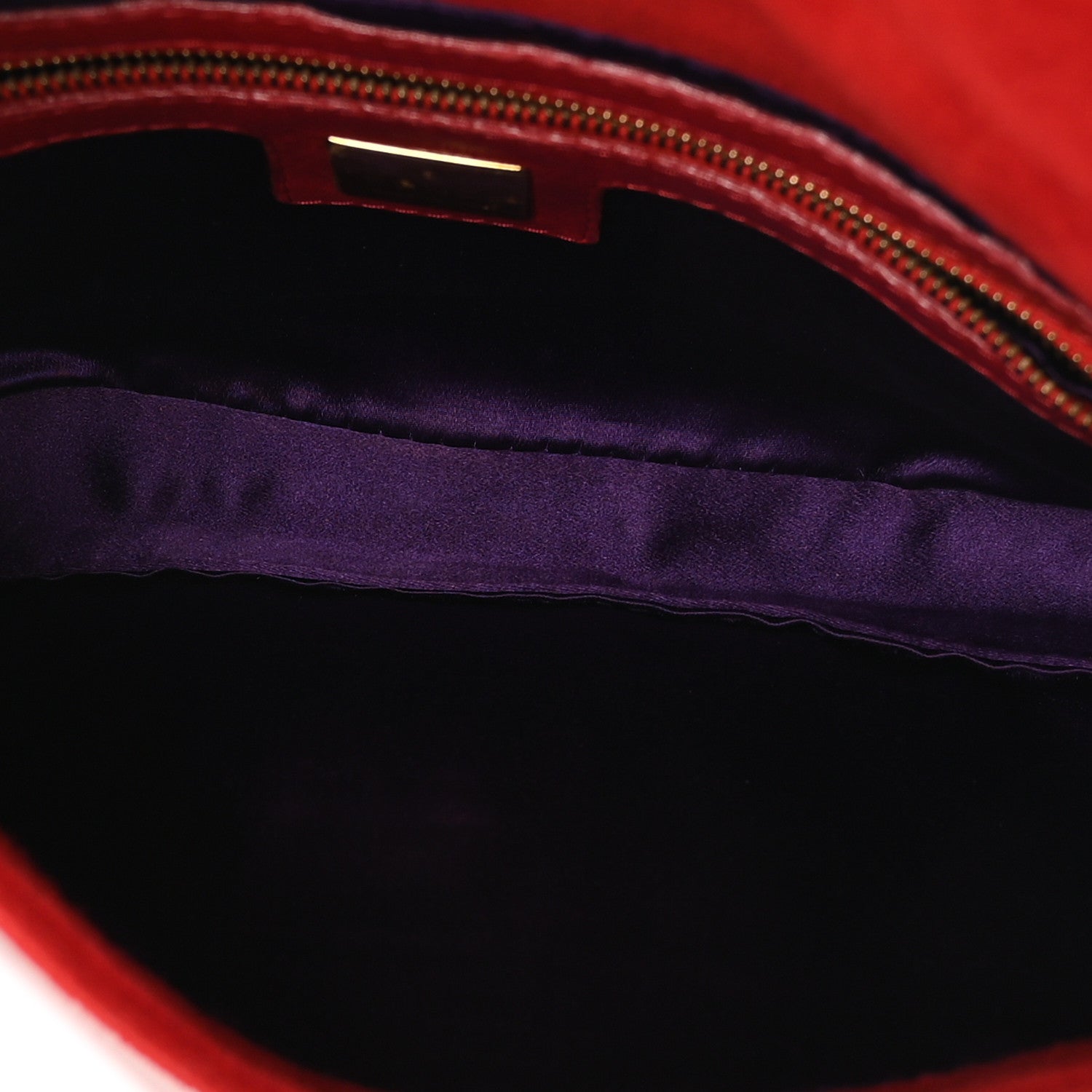 Fendi Suede Baguette Red 4 of 10