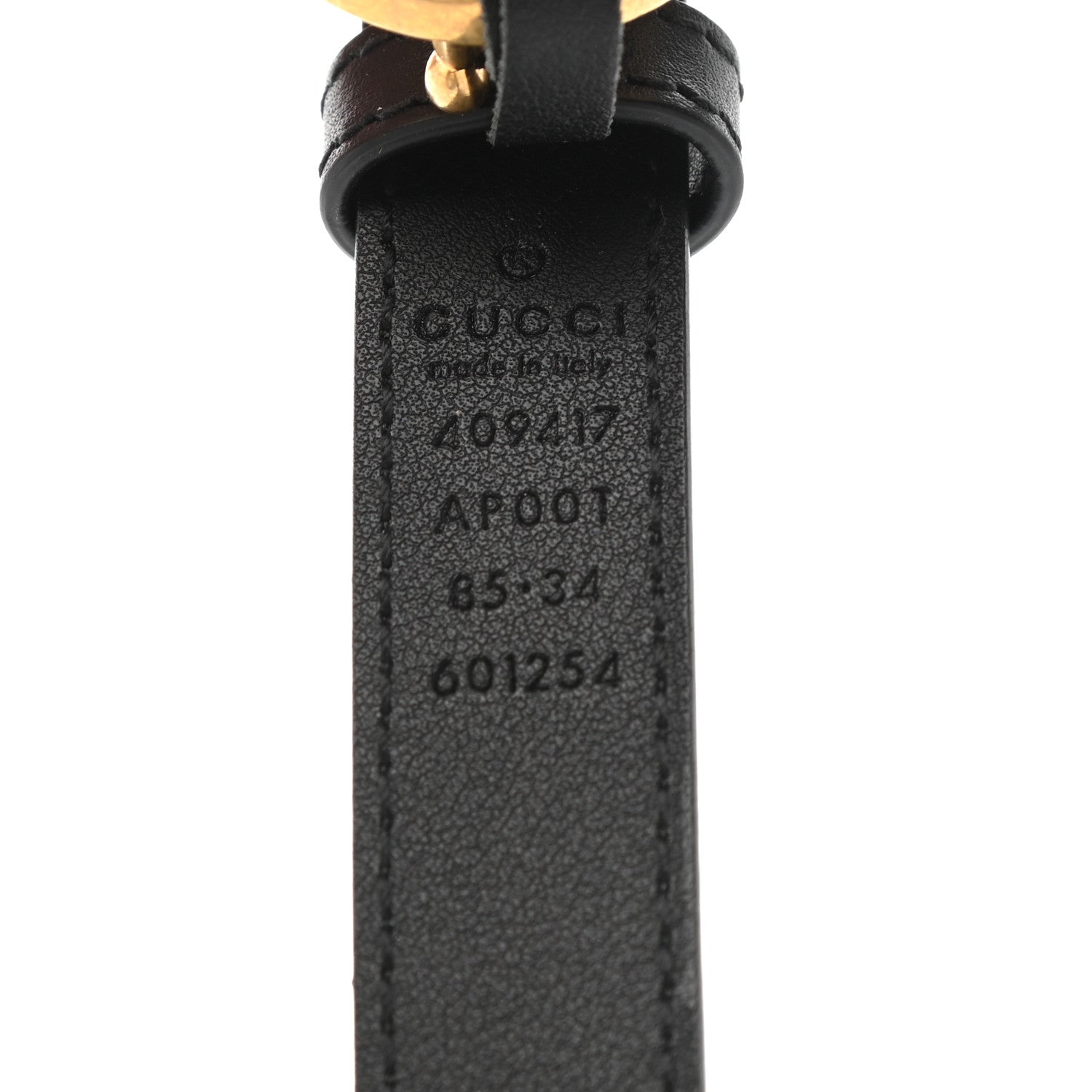 Gucci Calfskin Double G 20mm Belt 85 34 Black 3 of 6