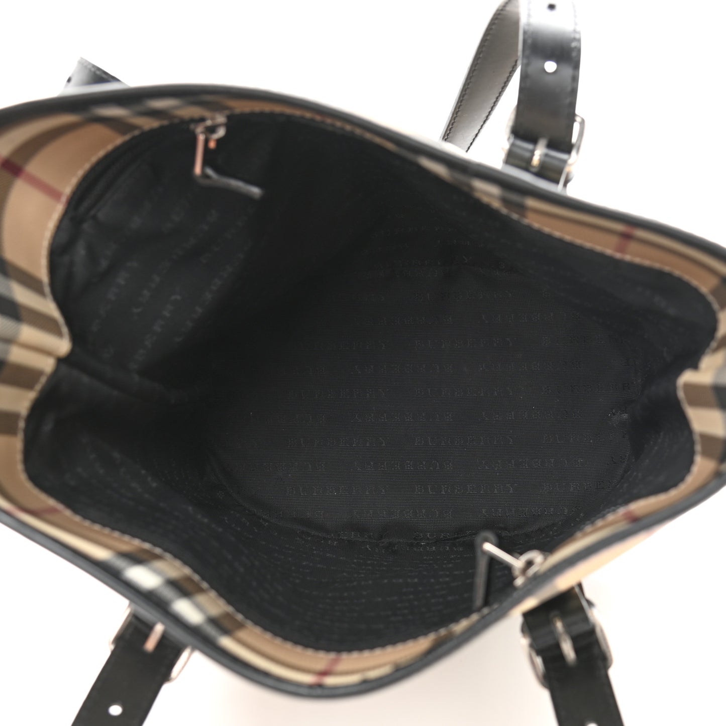 House Check Bucket Bag Black