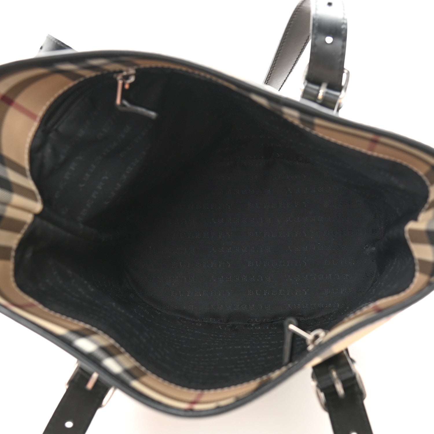 Burberry House Check Bucket Bag Black 9 of 15