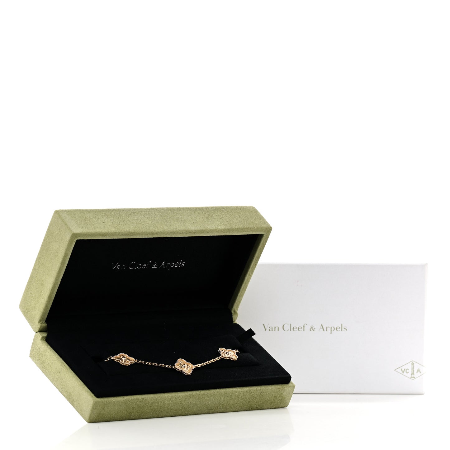 18K Yellow Gold 5 Motifs Vintage Alhambra Bracelet