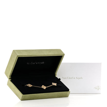 Van Cleef & Arpels 18K Yellow Gold 5 Motifs Vintage Alhambra Bracelet 2 of 6