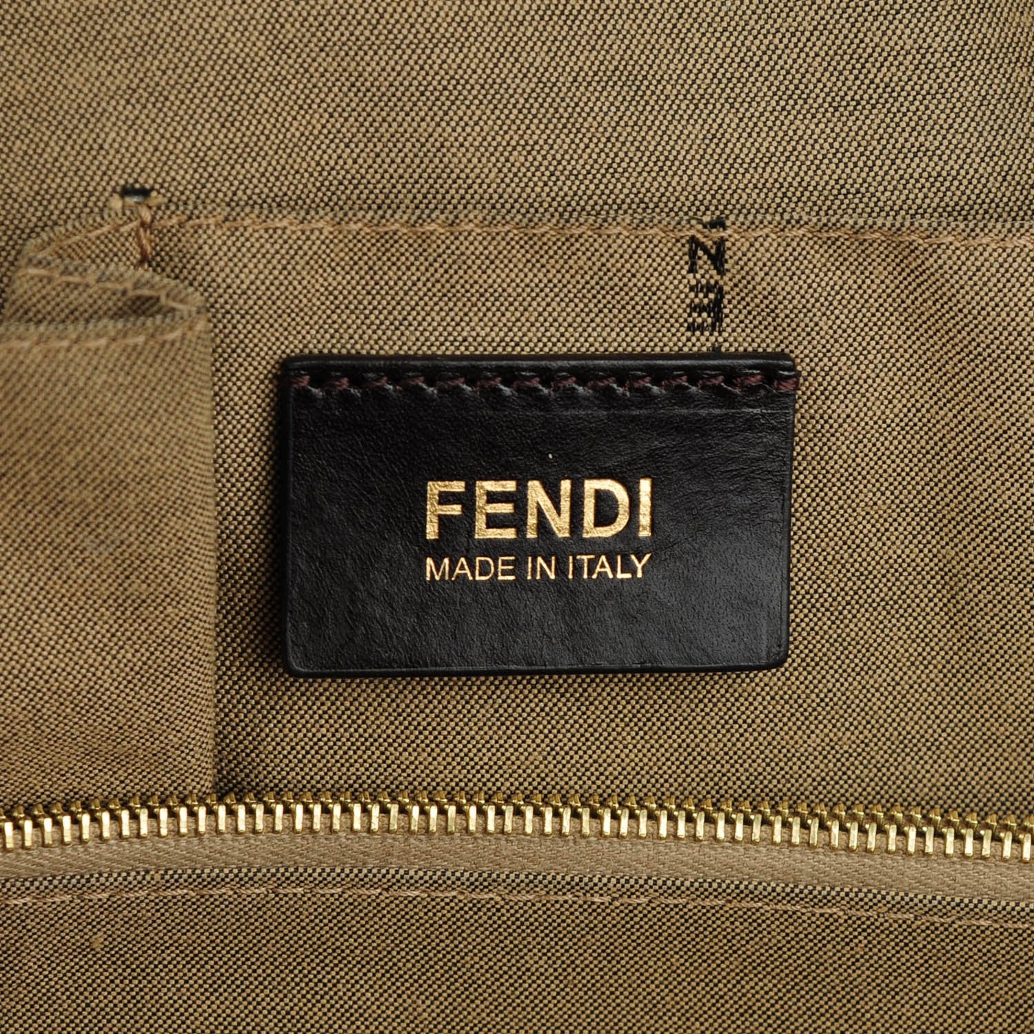 Fendi Pebbled Calfskin Small Chameleon Tote Cognac 6 of 7