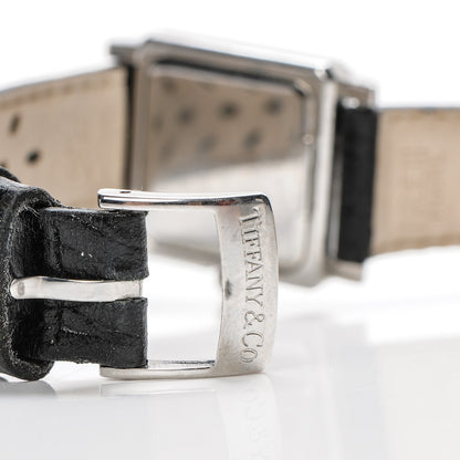 Tiffany Stainless Steel Alligator 24mm Atlas Square Quartz Watch 9 of 10