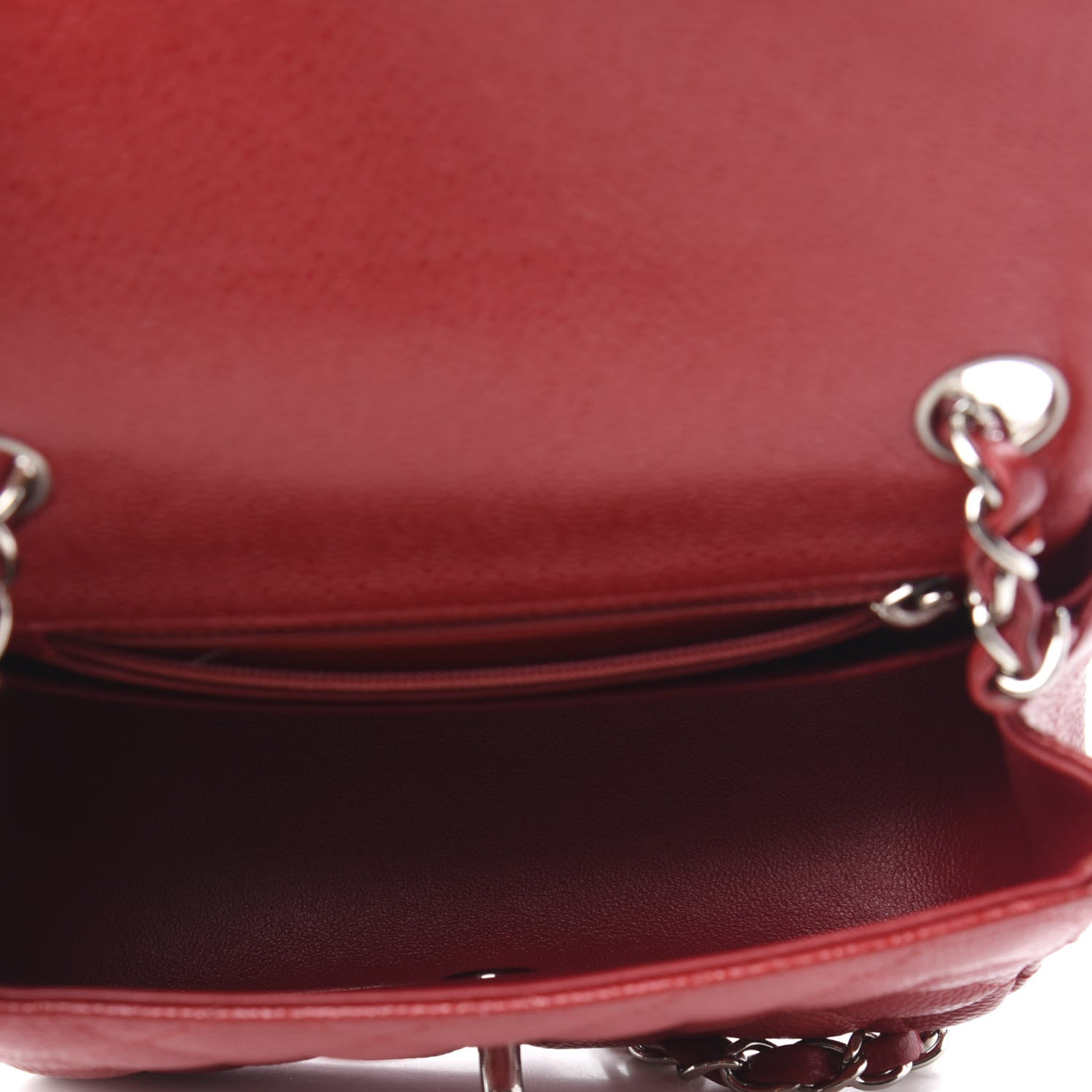 Chanel Caviar Quilted Mini Square Flap Red 5 of 13