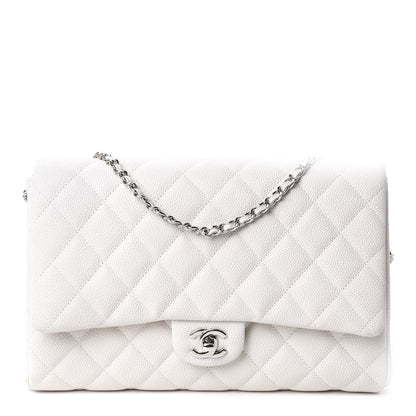 Chanel Caviar Quilted Clutch With Chain Flap White 1 of 11