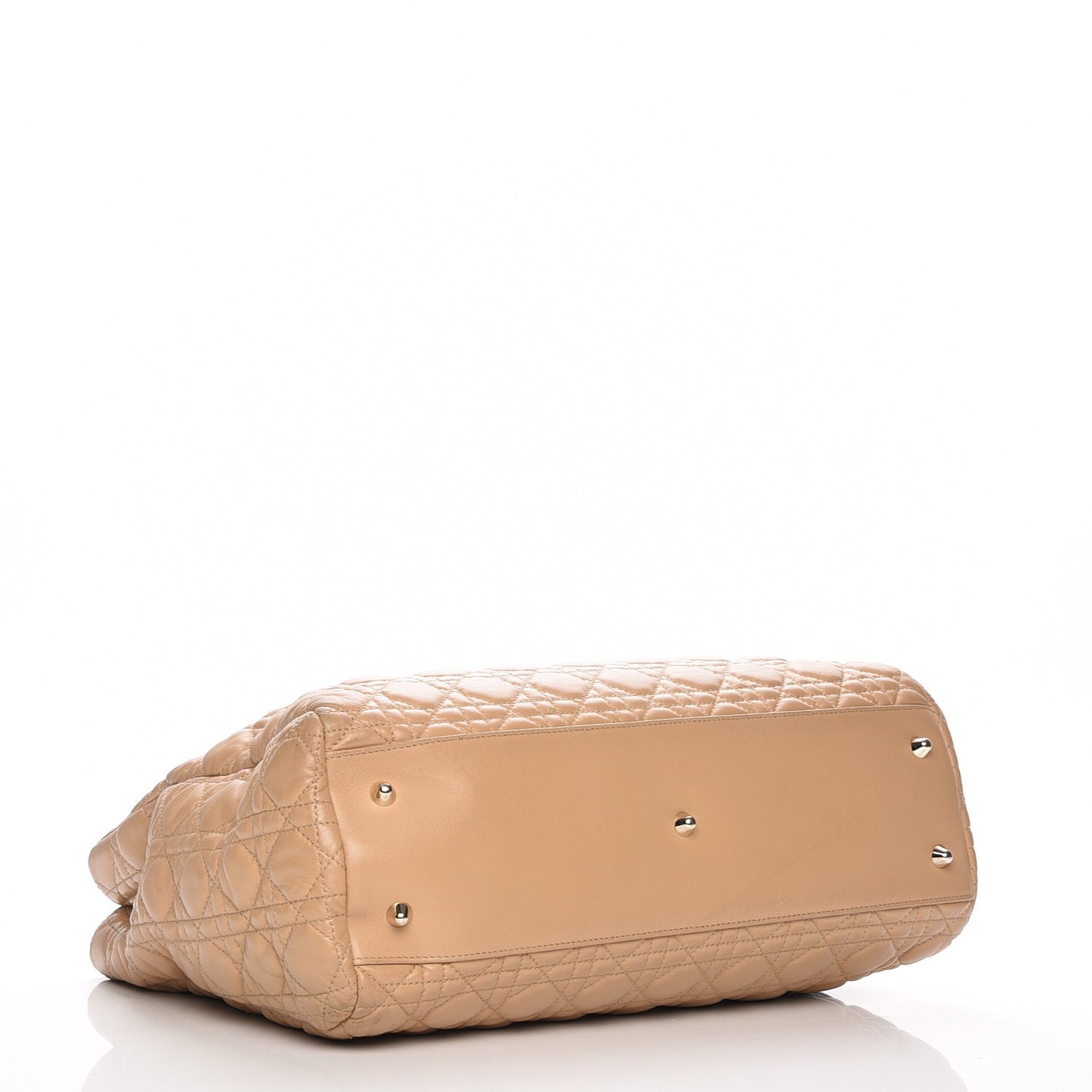 Lambskin Cannage Large Dior Soft Shopping Tote Beige