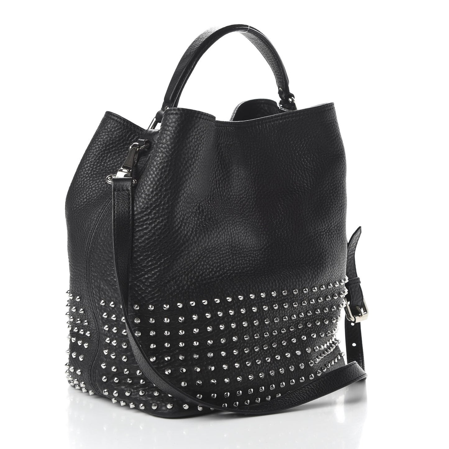 Calfskin Studded Medium Susanna Hobo Black
