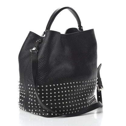 Burberry Calfskin Studded Medium Susanna Hobo Black 3 of 9