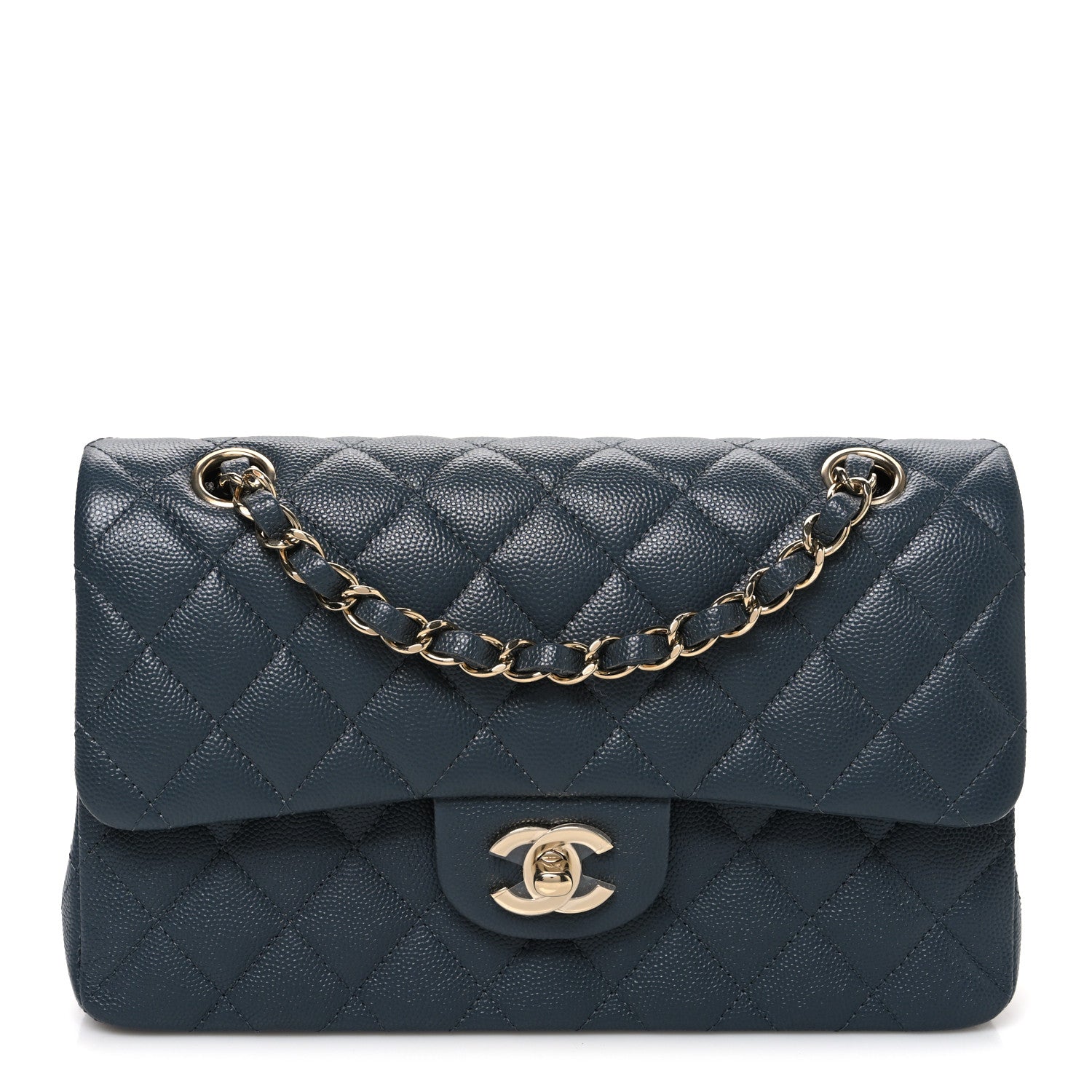 Chanel Caviar Quilted Small Double Flap Dark Grey 1 of 10