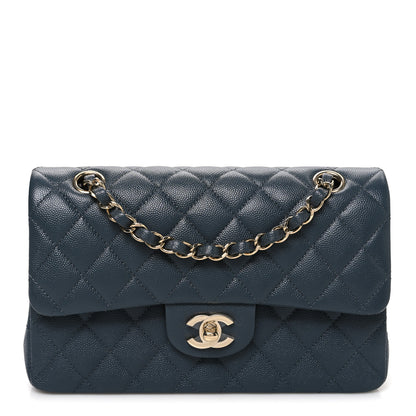 Chanel Caviar Quilted Small Double Flap Dark Grey 1 of 10
