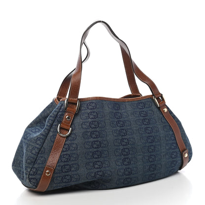 Gucci Denim GG Medium Abbey Shoulder Bag Blue 3 of 9
