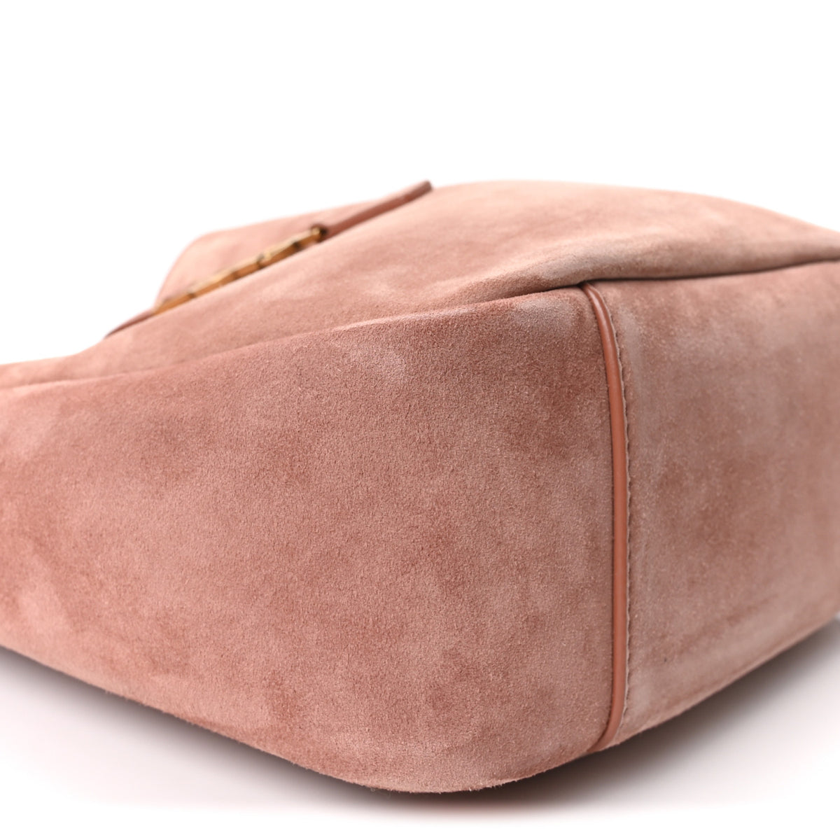 Saint Laurent Suede Calfskin Small Le 5 A 7 Soft Hobo  Barely Pink 9 of 10