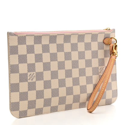Louis Vuitton Damier Azur Neverfull MM GM Pochette Rose Ballerine 3 of 8