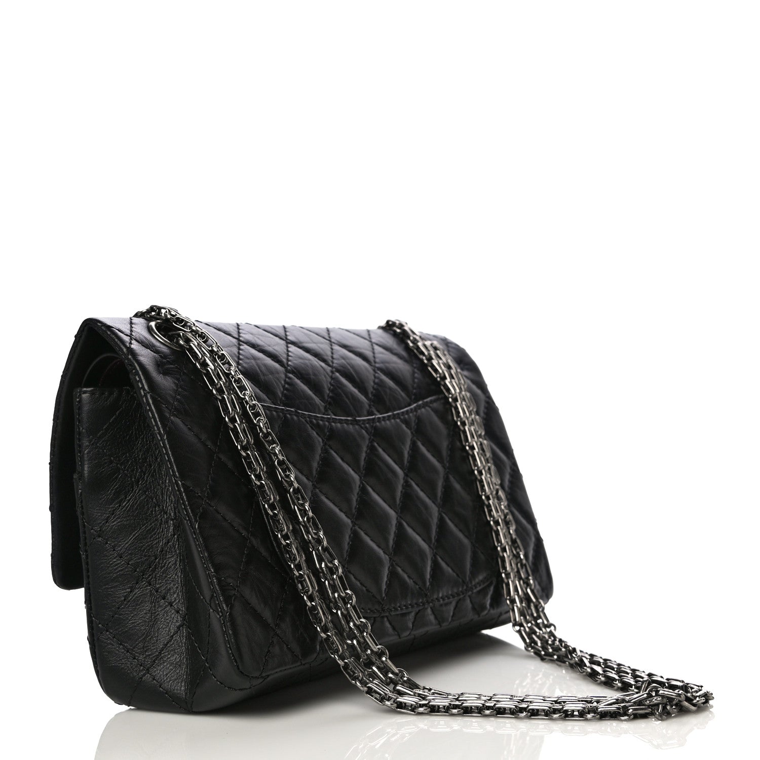 Chanel Aged Calfskin Quilted 2.55 Reissue 225 Flap Black 3 of 15