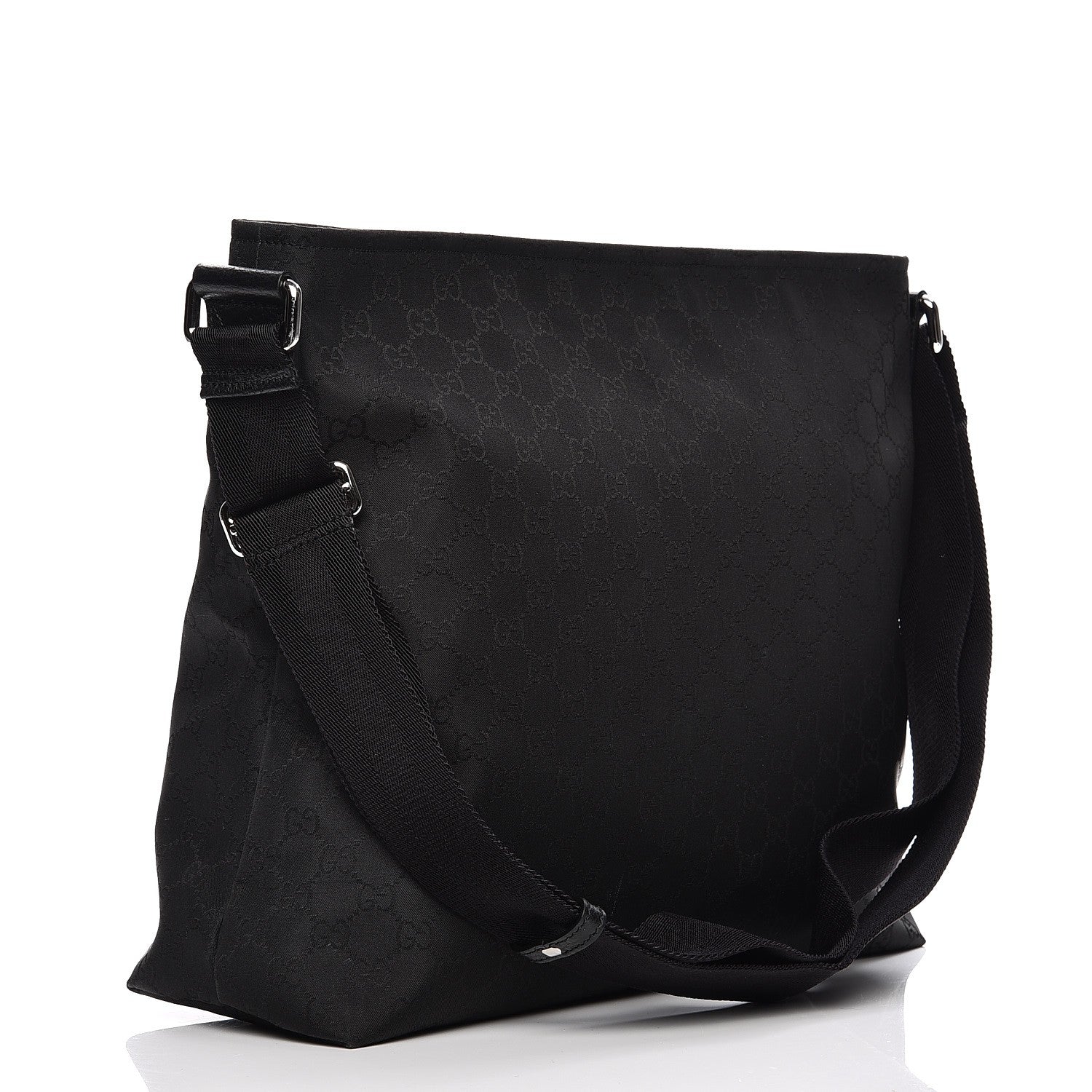 Gucci Nylon Monogram Large Messenger Black 3 of 11