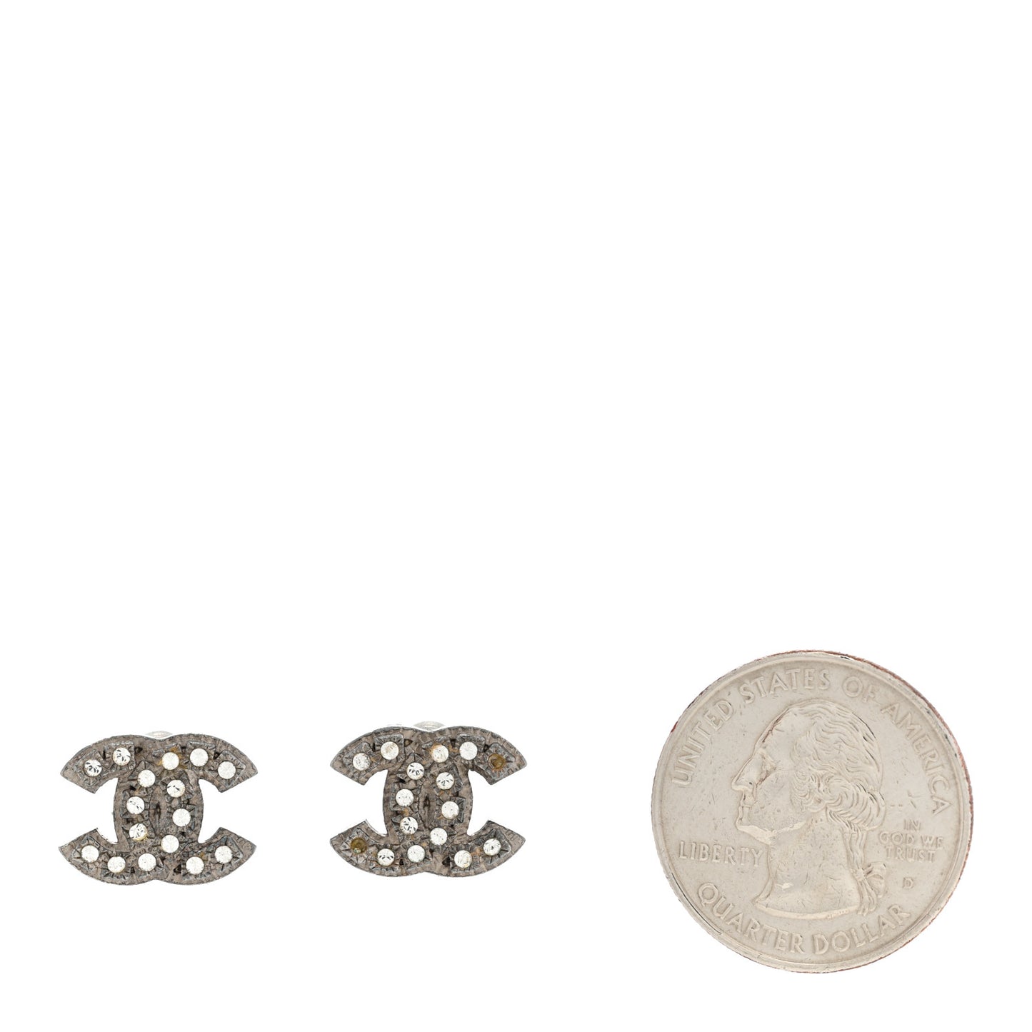Crystal Timeless CC Earrings Silver
