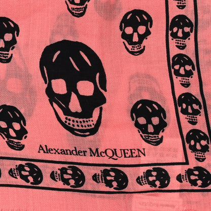 Alexander McQueen Silk Chiffon Skull Scarf Pink 2 of 3