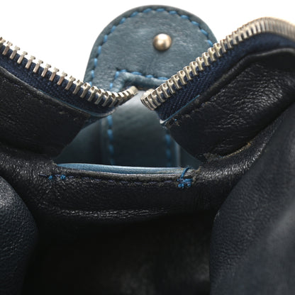 Christian Dior Calfskin Frame Satchel Blue 12 of 20
