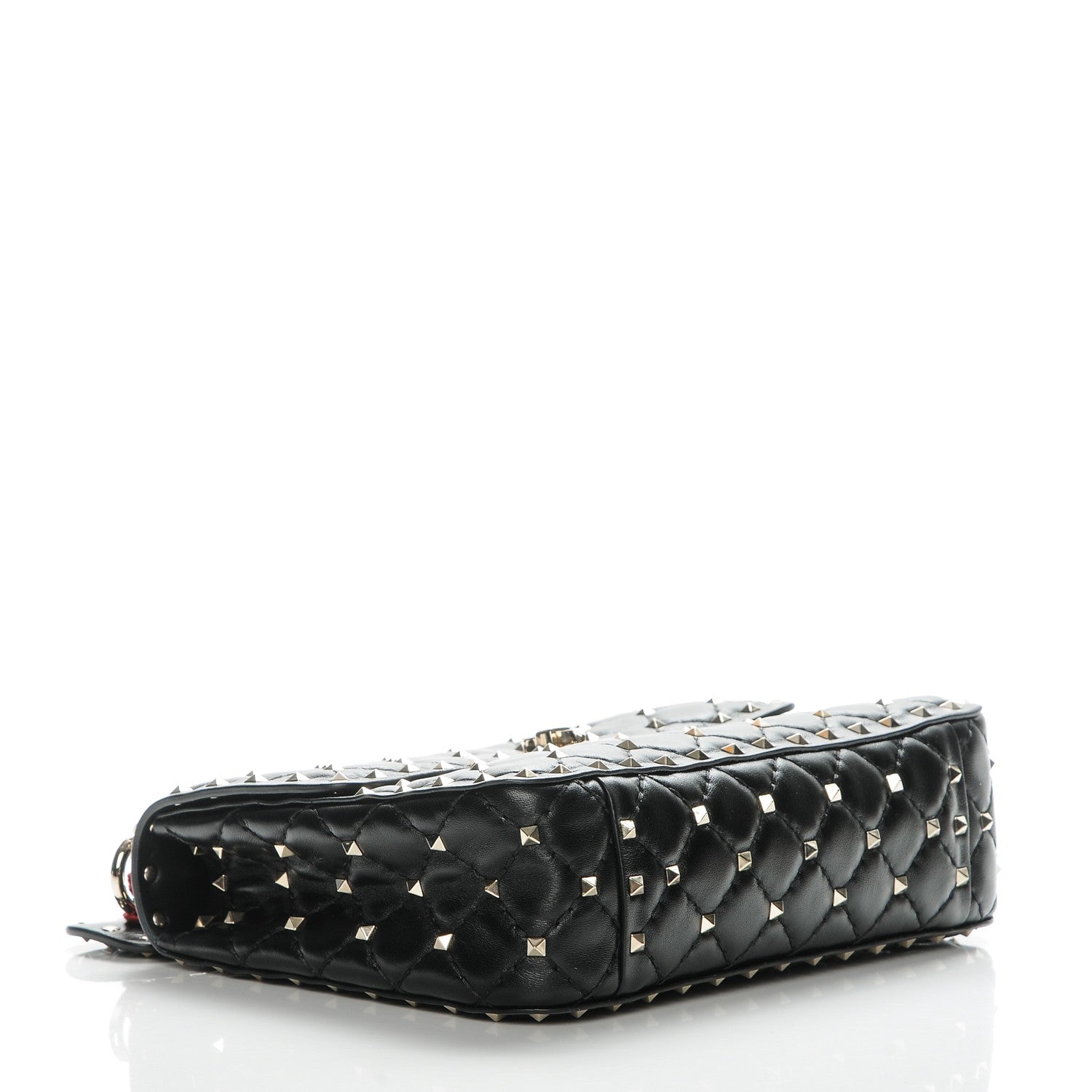 Valentino Garavani Lambskin Medium Rockstud Spike Shoulder Bag Black 4 of 6
