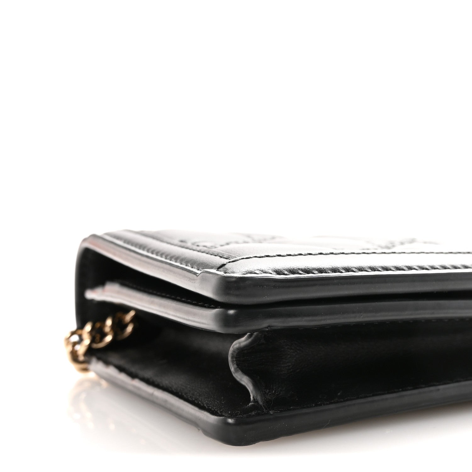 Gucci Calfskin GG Matelasse Chain Wallet Black 8 of 10