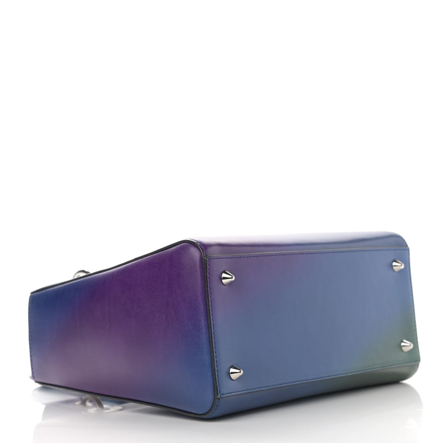 Box Calfskin Gradient Medium Lady Dior Purple Blue Green