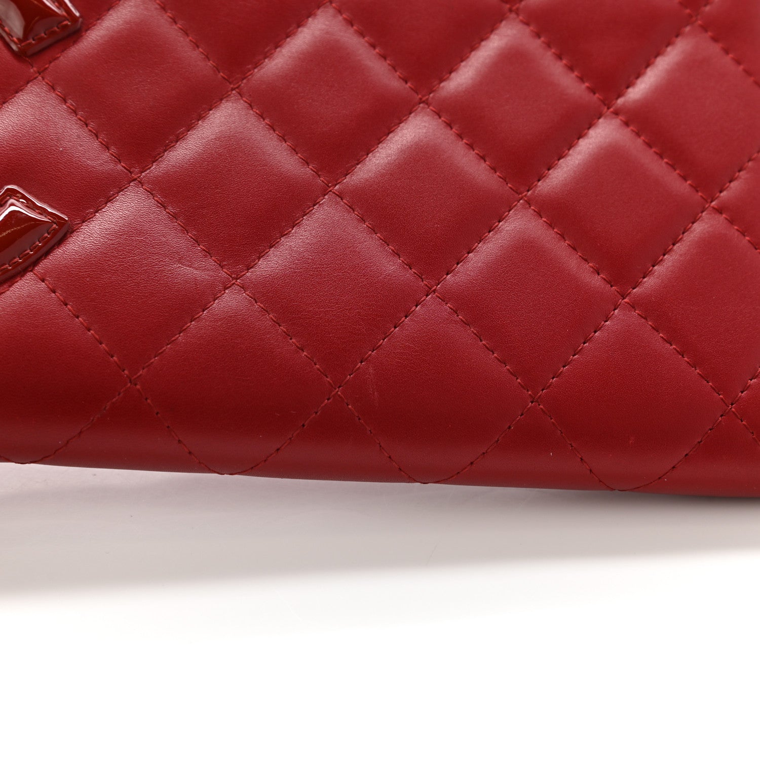 Chanel Calfskin Quilted Cambon Zip Around Organizer Wallet Red 10 of 14