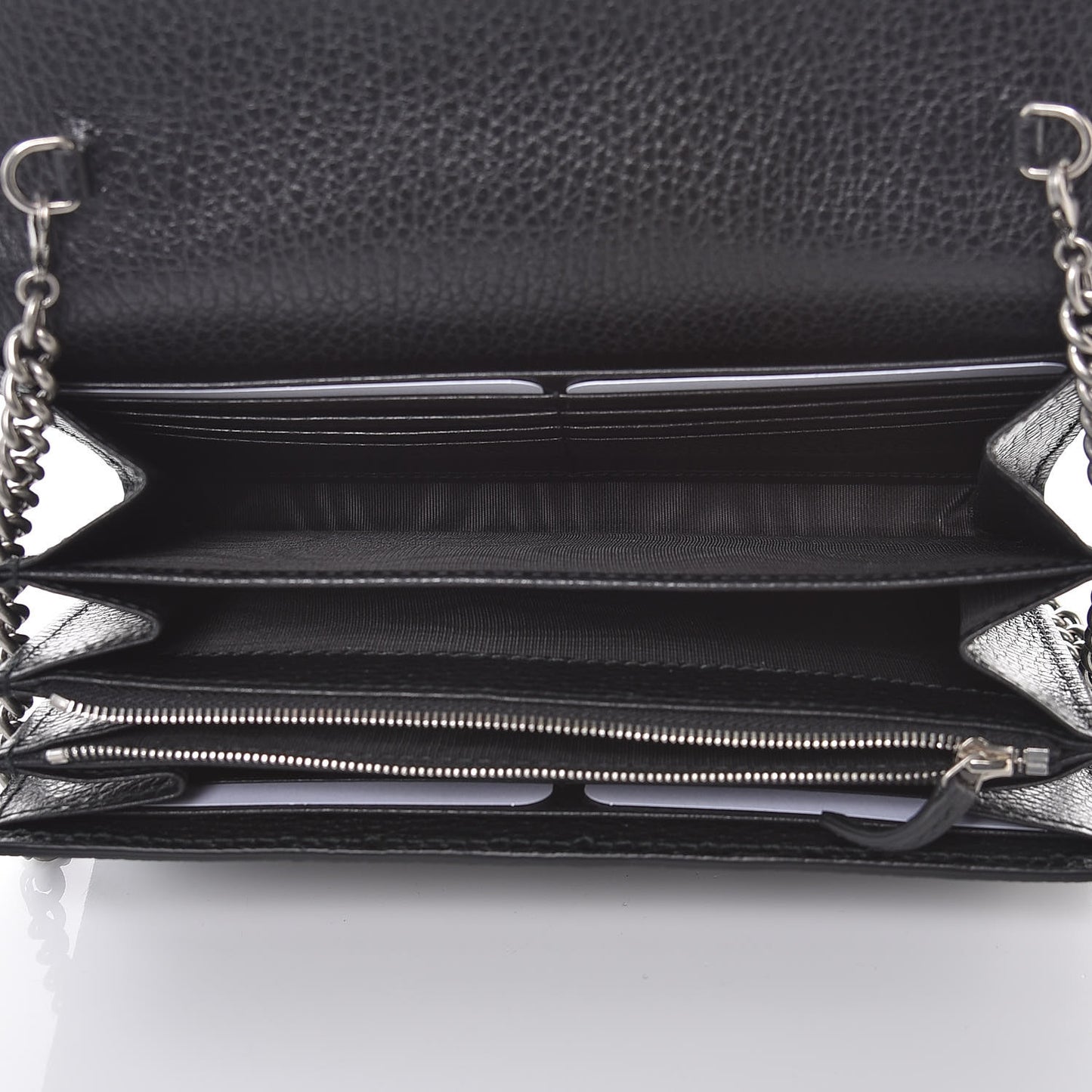 Calfskin Mini Dionysus Chain Wallet Black