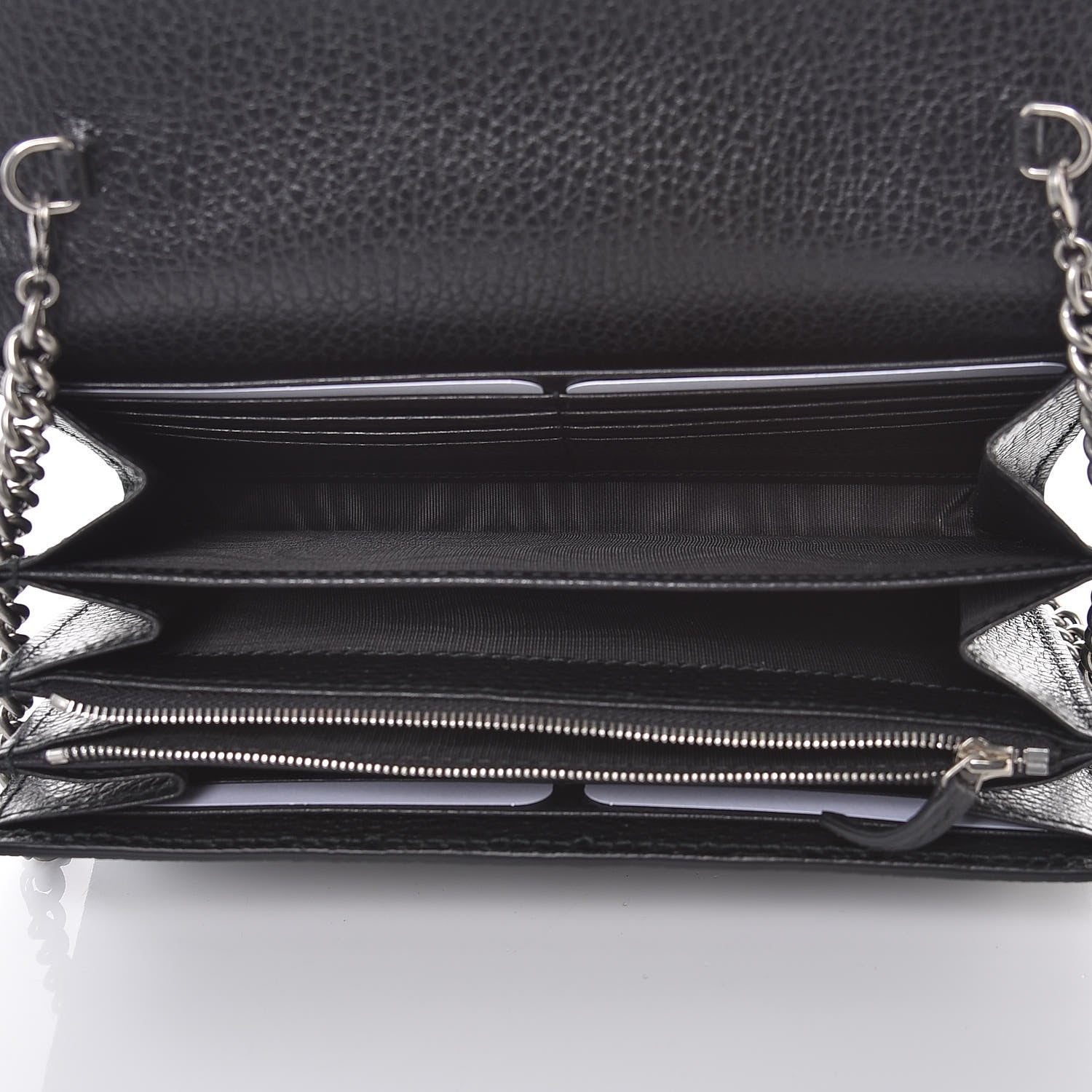 Gucci Calfskin Mini Dionysus Chain Wallet Black 5 of 9